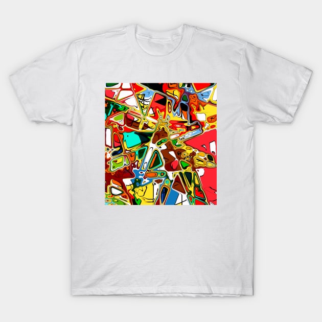 Colorful Watercolor Modern Abstract Pattern Art T-Shirt by Pattern Plans